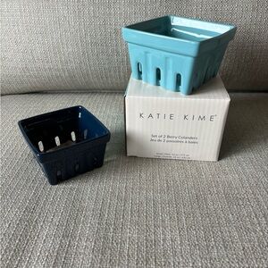 Katie Kime set of 2 berry colanders 13oz and 22oz